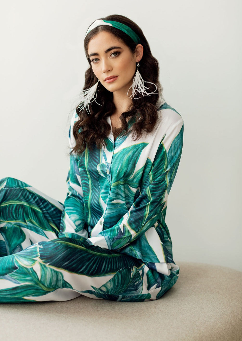 LARK Feather Fringe Earrings