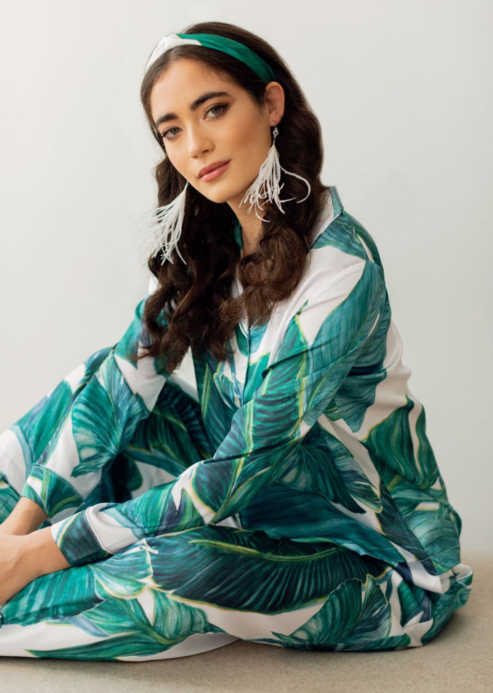 LARK Feather Fringe Earrings