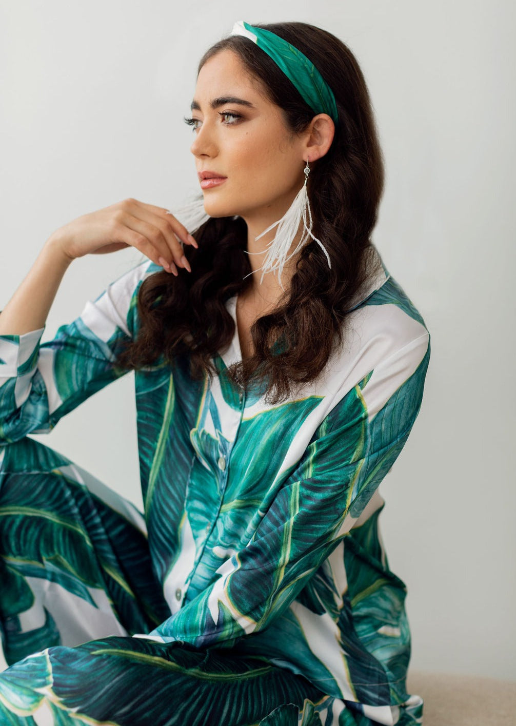 LARK Feather Fringe Earrings