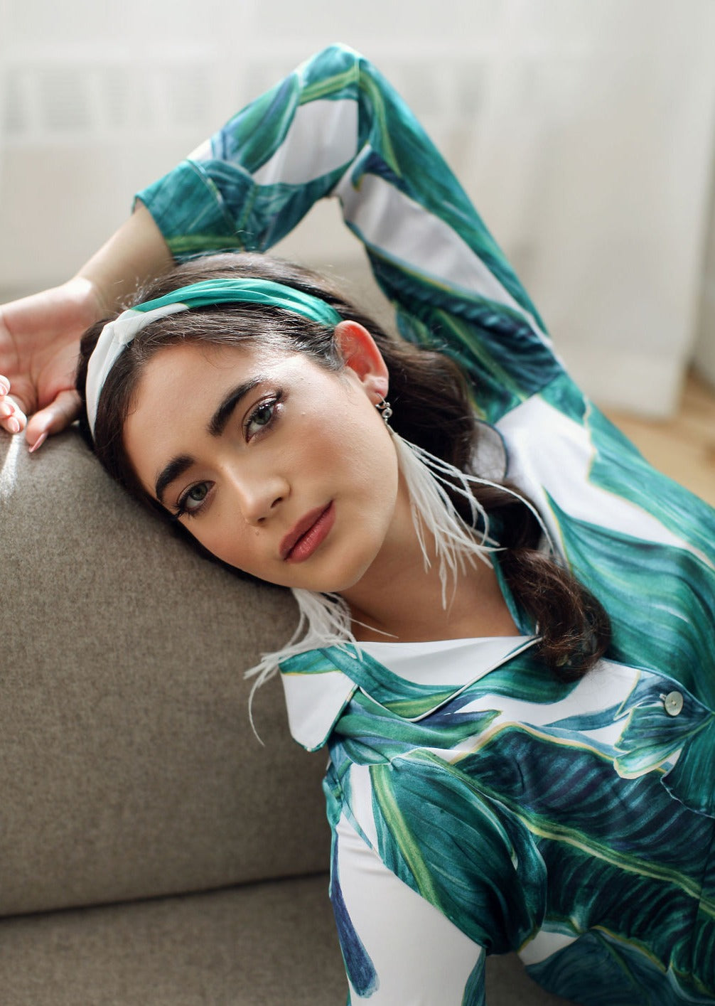 LARK Feather Fringe Earrings