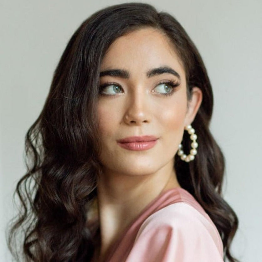 GRACE Pearl Hoop Earrings