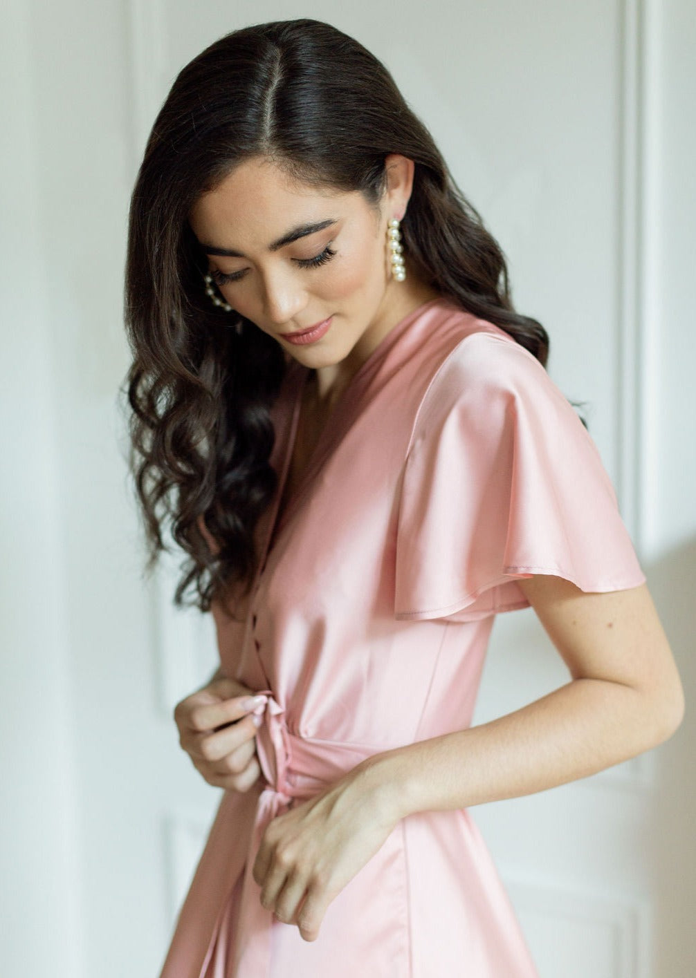 GRACE Pearl Hoop Earrings