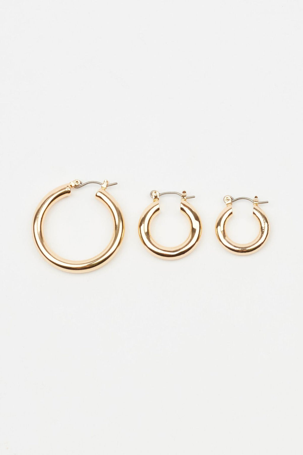 Lot de 3 boucles d'oreilles créoles