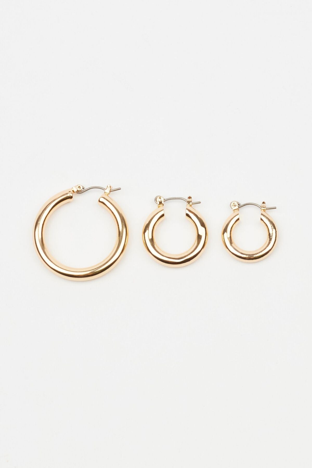 Lot de 3 boucles d'oreilles créoles