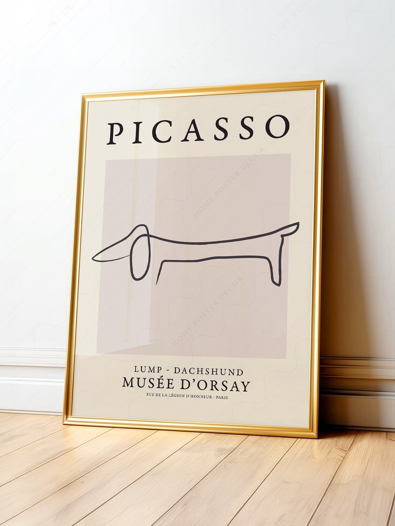 Pablo Picasso Lump Dachshund Line Drawing Print – Minimalist Wall Art