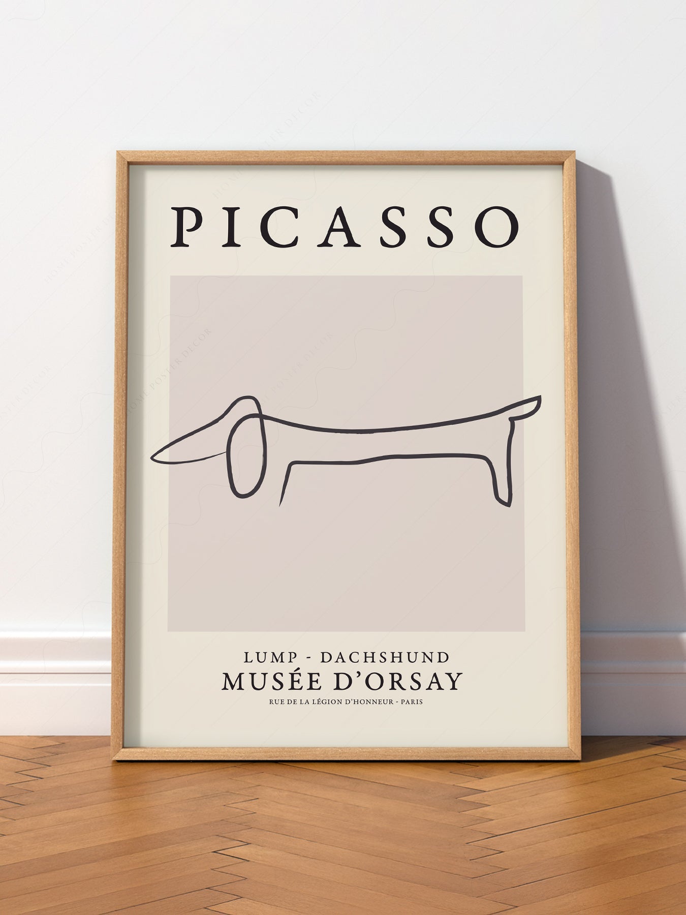 Pablo Picasso Lump Dachshund Line Drawing Print – Minimalist Wall Art