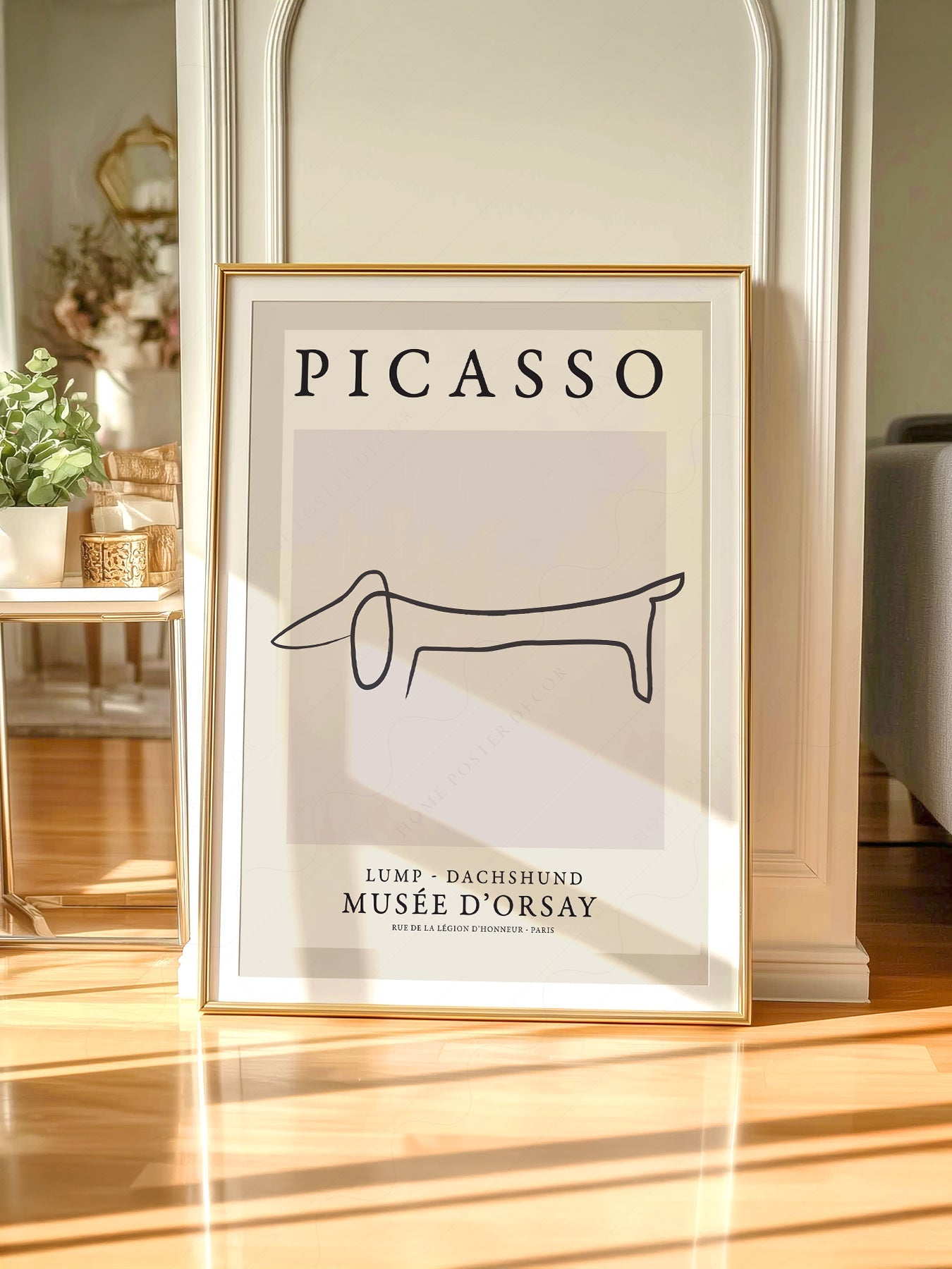 Pablo Picasso Lump Dachshund Line Drawing Print – Minimalist Wall Art