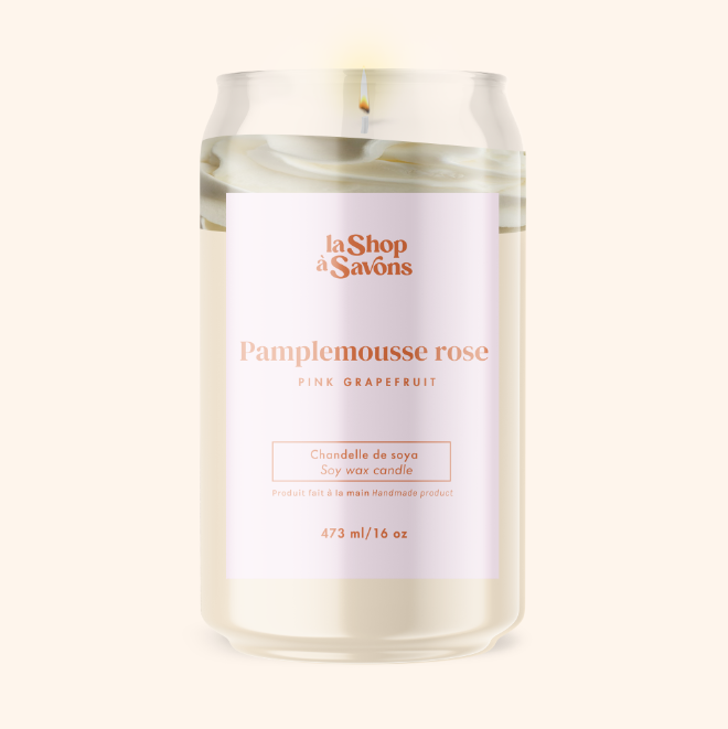 16 oz Soy Candle - Pink Grapefruit