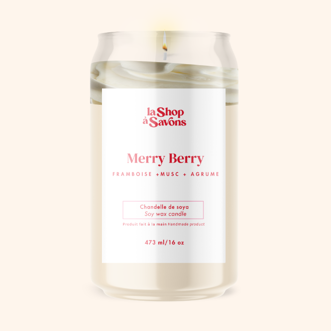 16 oz Soy Candle - Merry Berry
