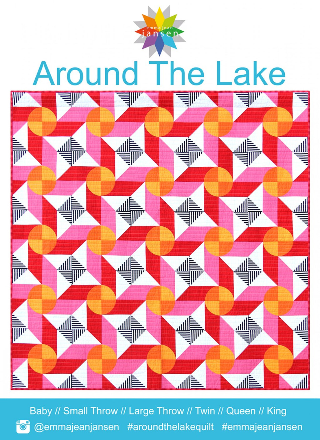 Patron de courtepointe Around The Lake Version 2 par Emma Jan Jansen pour Creative Abundance