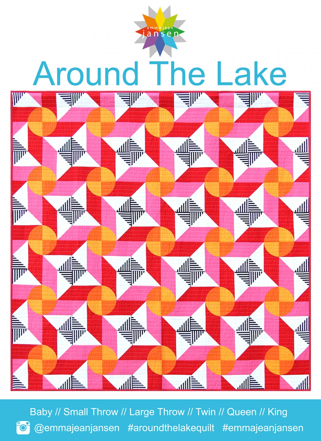 Patron de courtepointe Around The Lake Version 2 par Emma Jan Jansen pour Creative Abundance