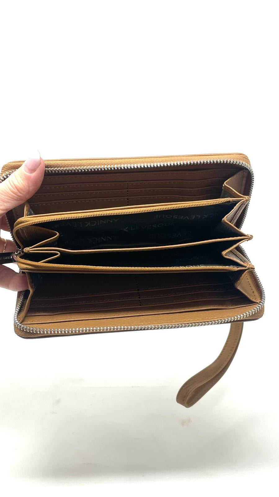 Genuine Tan Leather Wallet, Carla