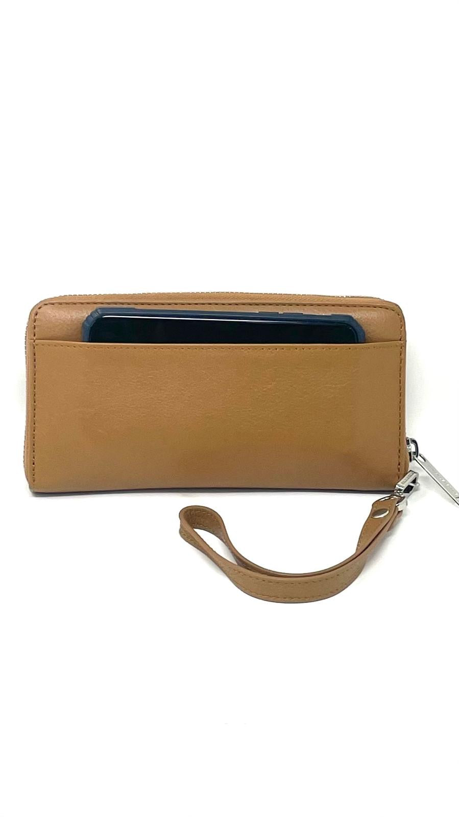 Genuine Tan Leather Wallet, Carla
