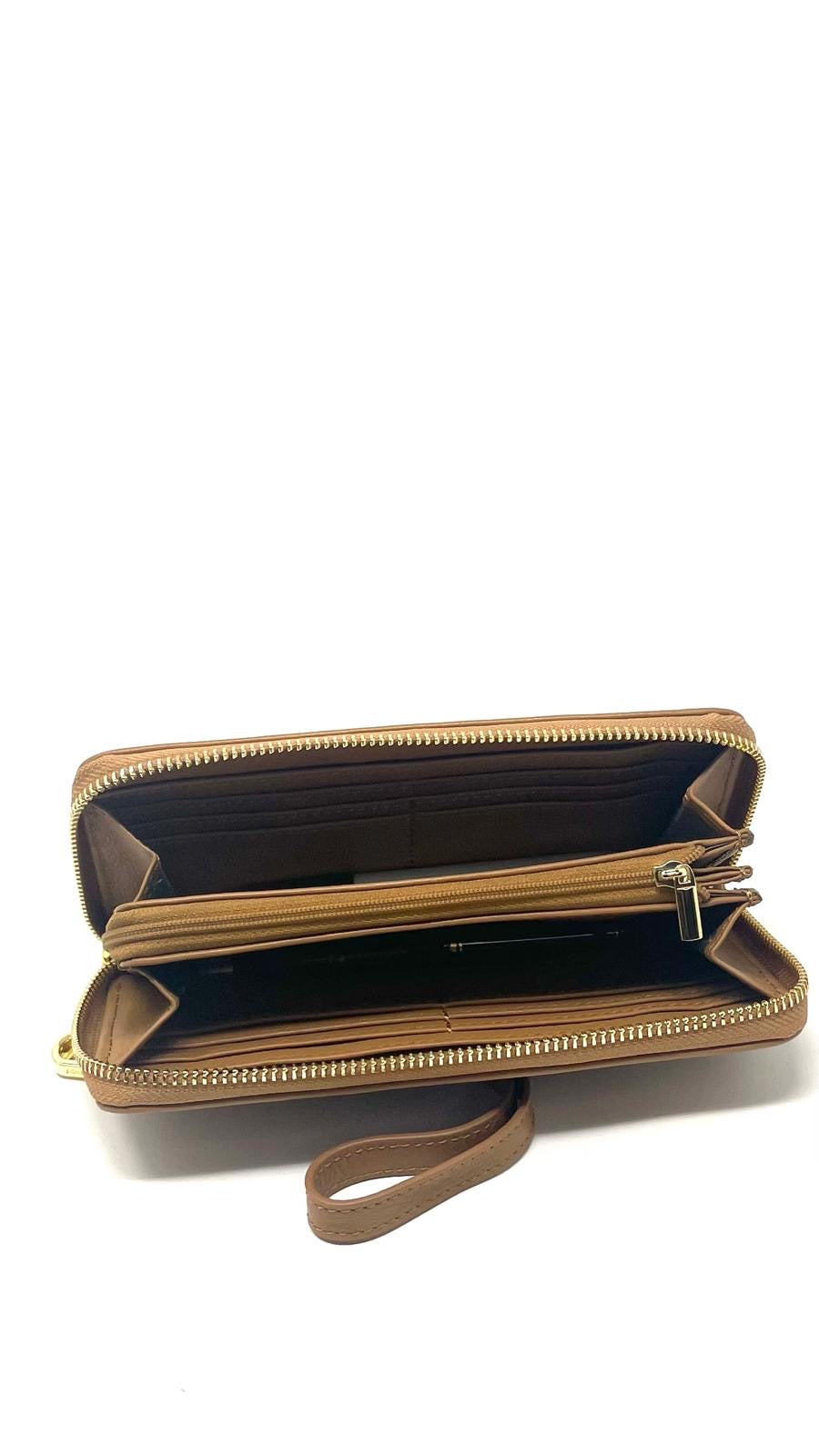 Genuine Tan Leather Wallet, Carla