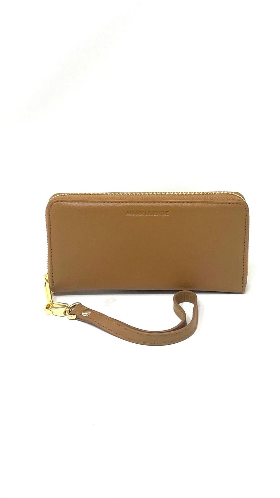 Genuine Tan Leather Wallet, Carla
