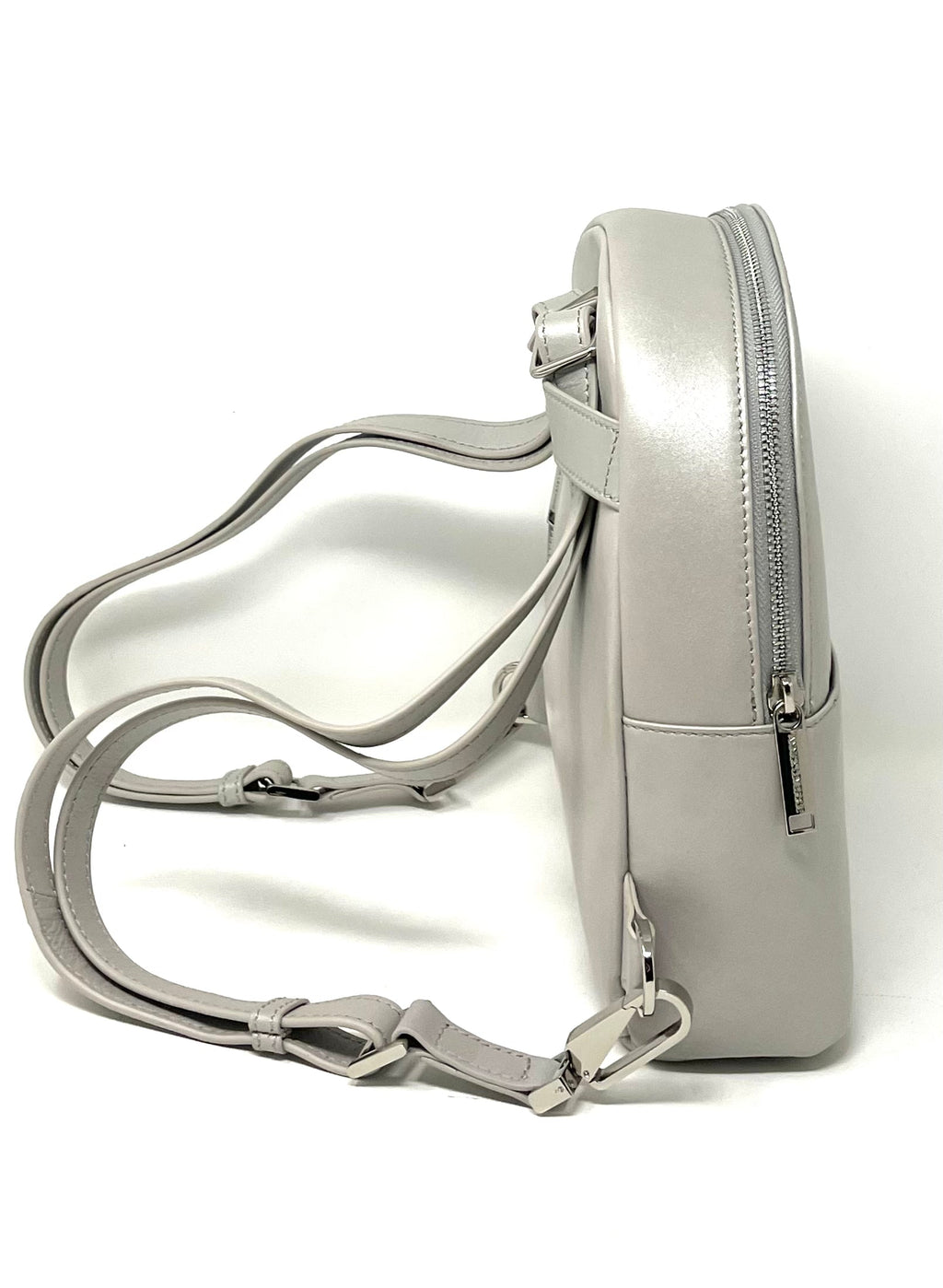 Small Leather Beaded Convertible Backpack - Caroline