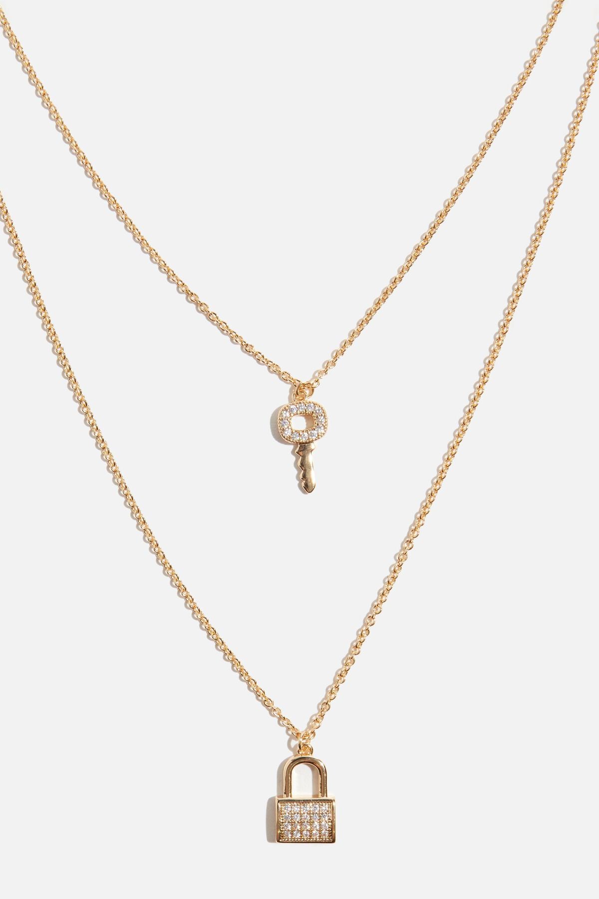 Collier pavé clé et serrure