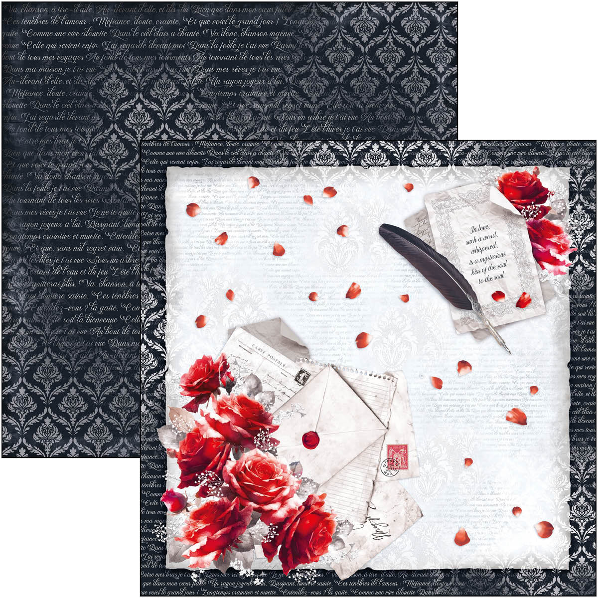 Paris I Love You Paper Pad 12"x12" 12/Pkg