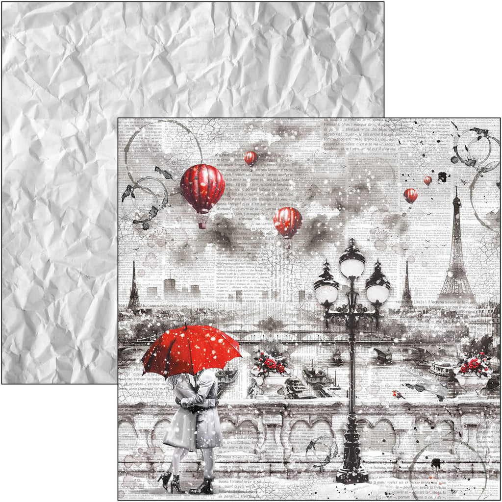 Paris I Love You Paper Pad 12"x12" 12/Pkg