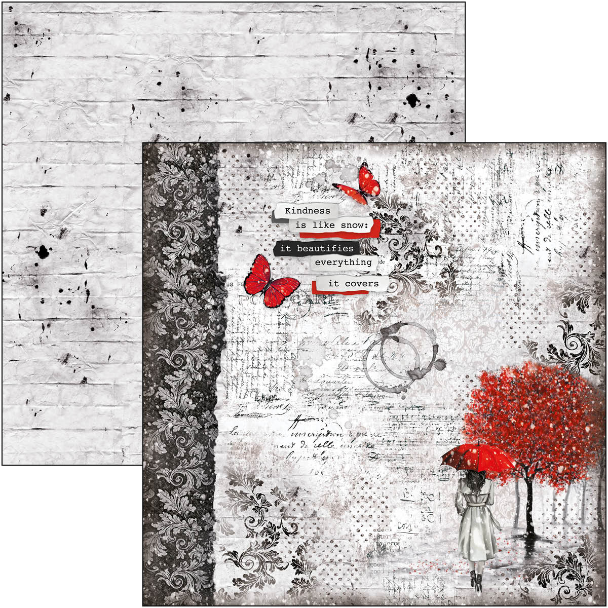 Paris I Love You Paper Pad 12"x12" 12/Pkg