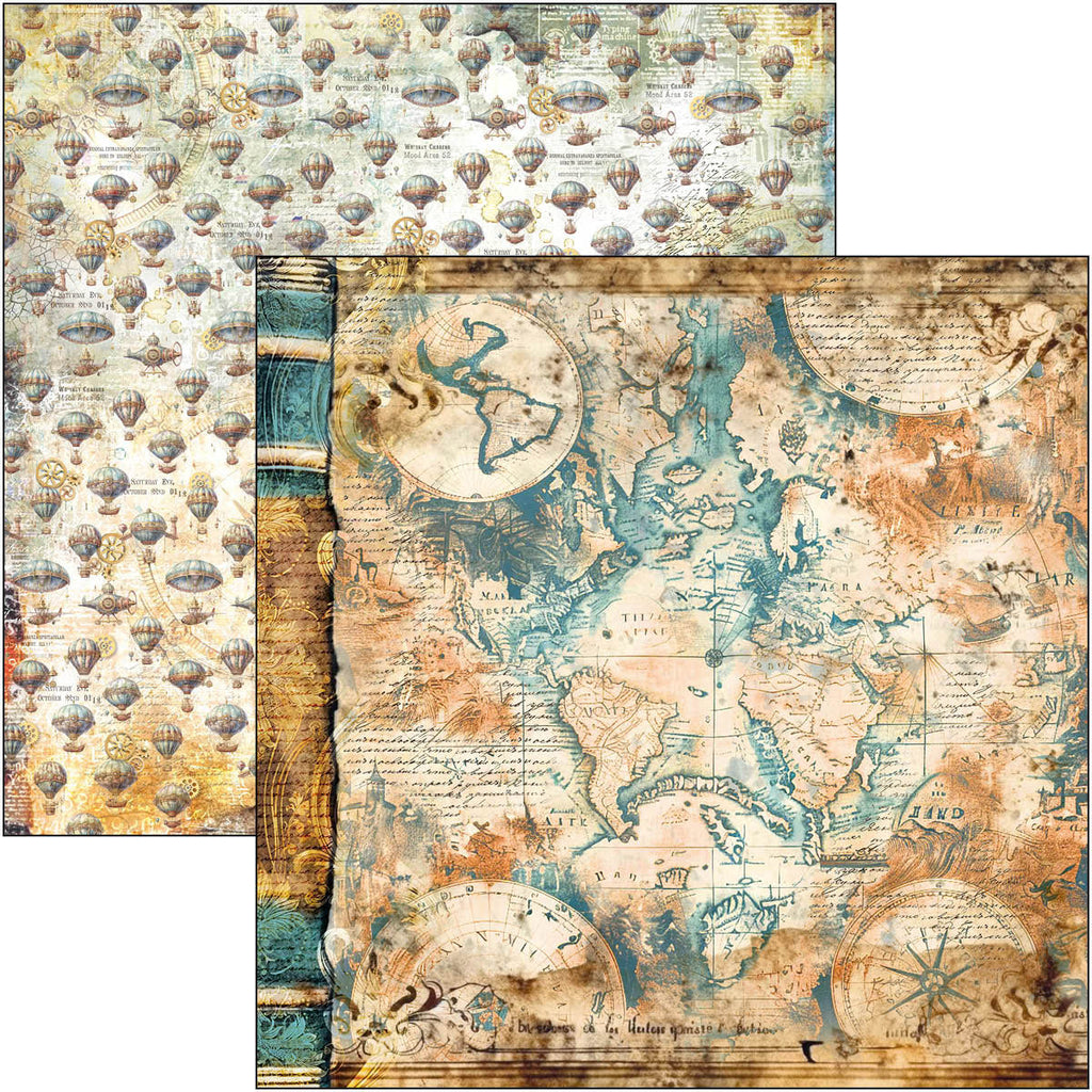 Esprit de Voyage Paper Pad 12"x12" 12/Pkg