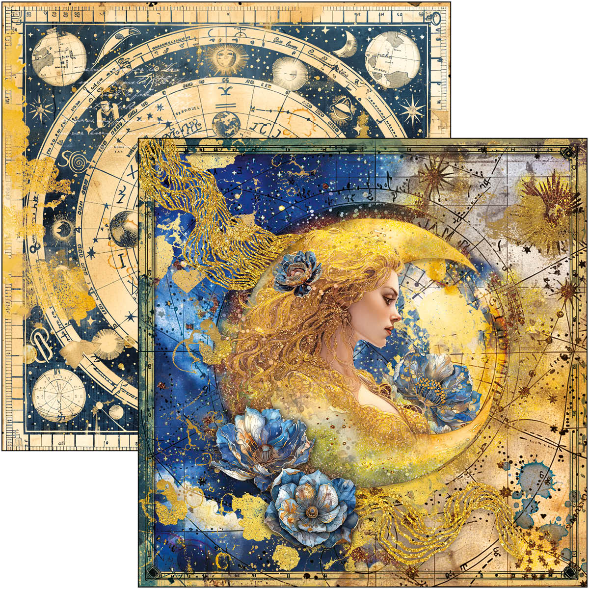 Celestial Paper Pad 12"x12" 12/Pkg
