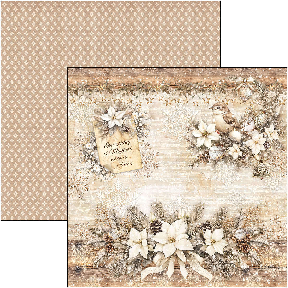Winter Season Paper Pad 12"x12" 12/Pkg