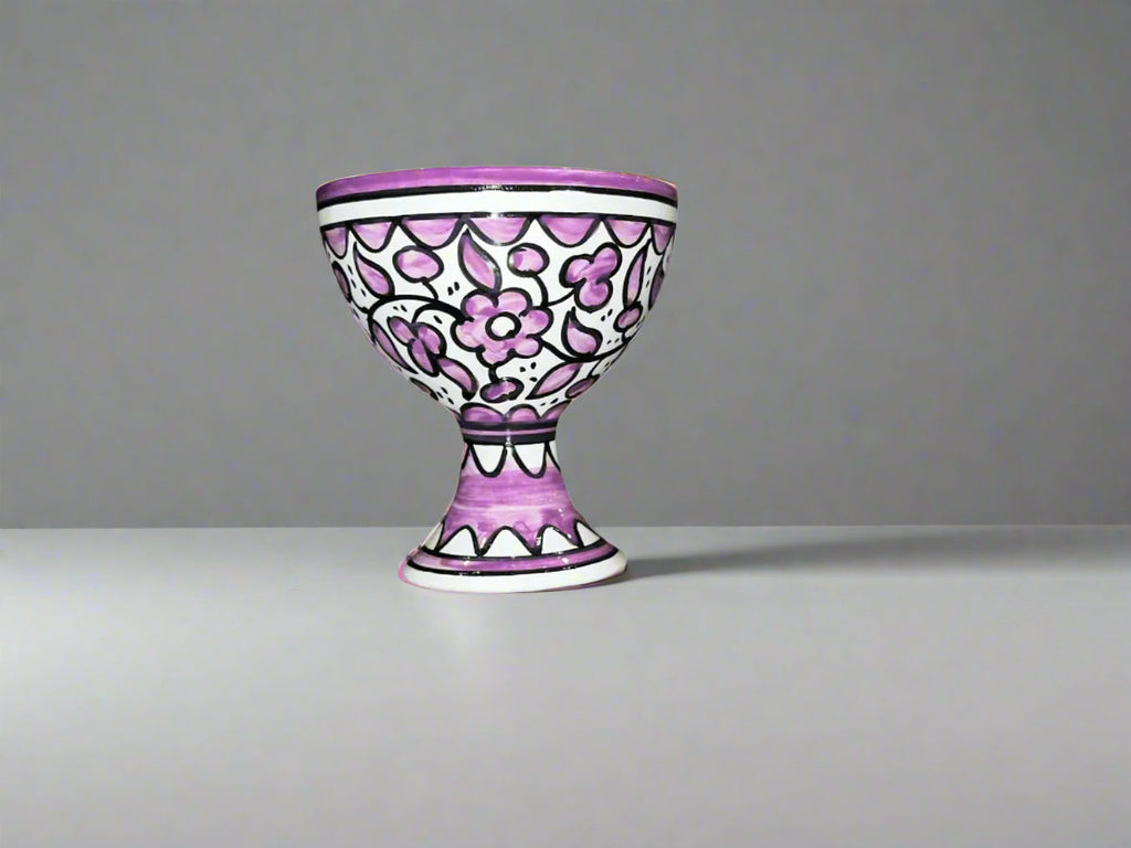 Handcrafted Ceramic Dessert Cup – Ice Cream & Sundae Bowl | Pink, Yellow, Royal Green