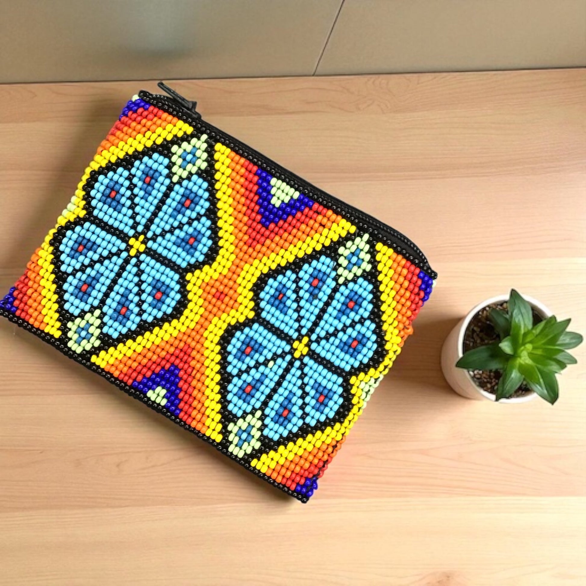 OLDTRIBES™ Flower Beaded coin purse