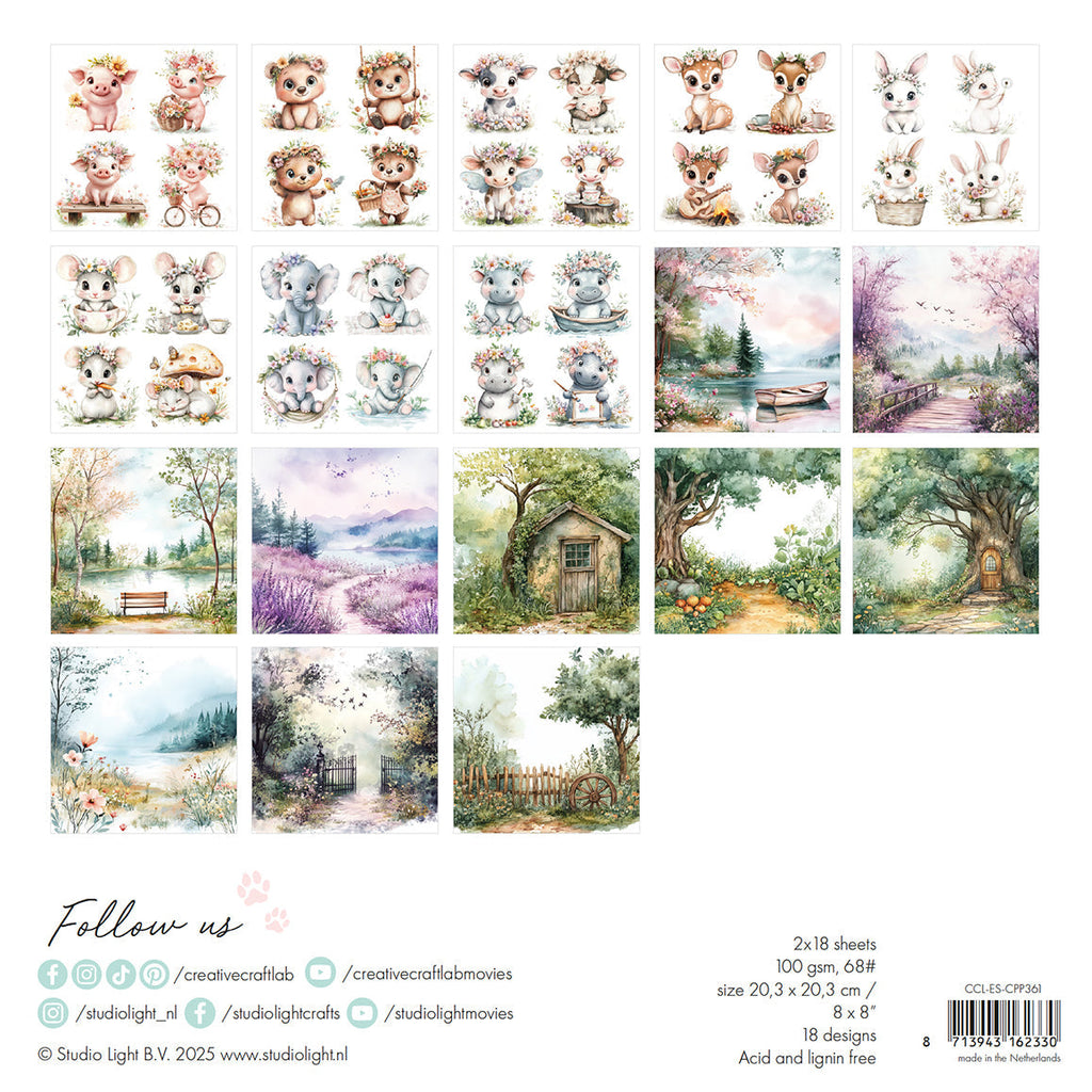 CCL Collage Paper Pad Let Yourself Bloom Essentials 36 Sheets