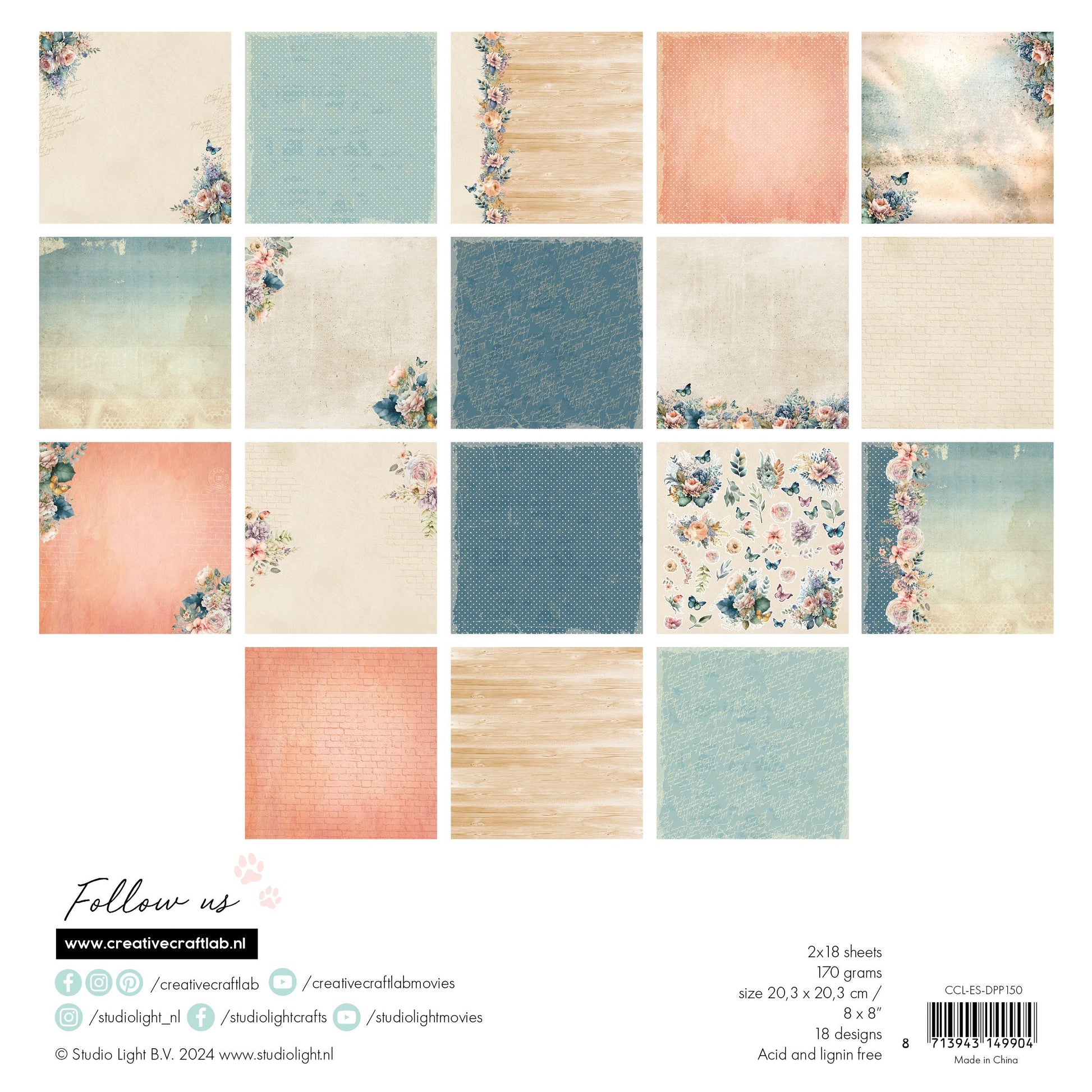 CCL Designer Paper Pad Aurelia 170gsm Essentials 36 SH