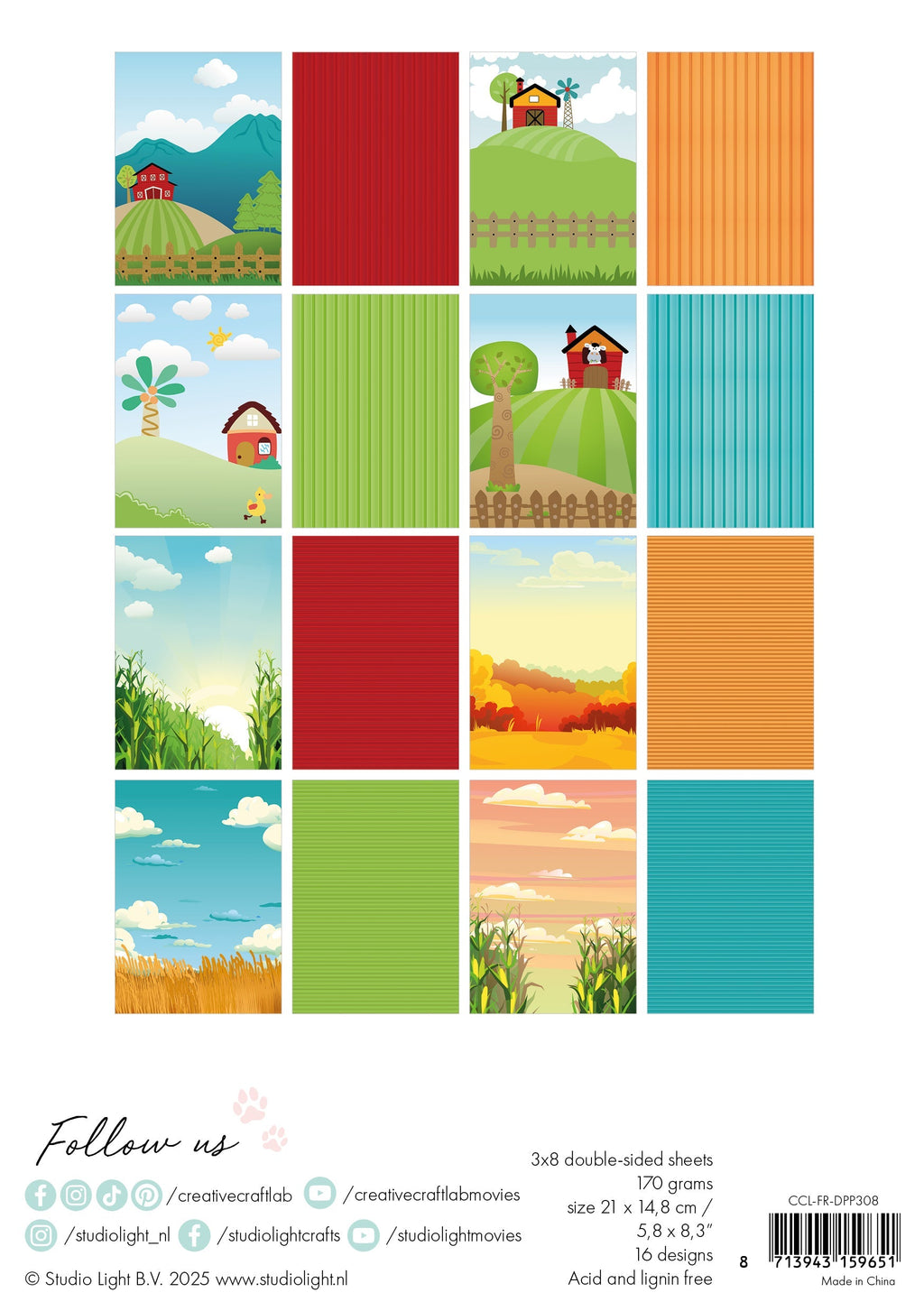 CCL Design Paper Pad On The Farm Friendz 24 SH