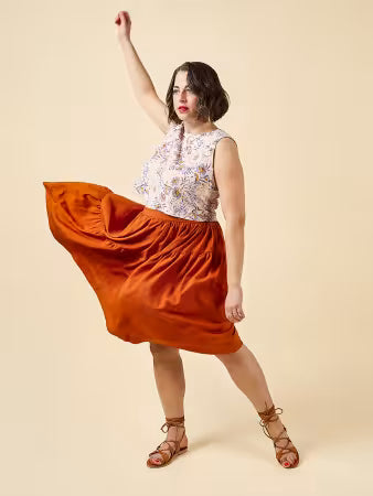 Azure Dress Top and Skirt by Closet Core Patterns