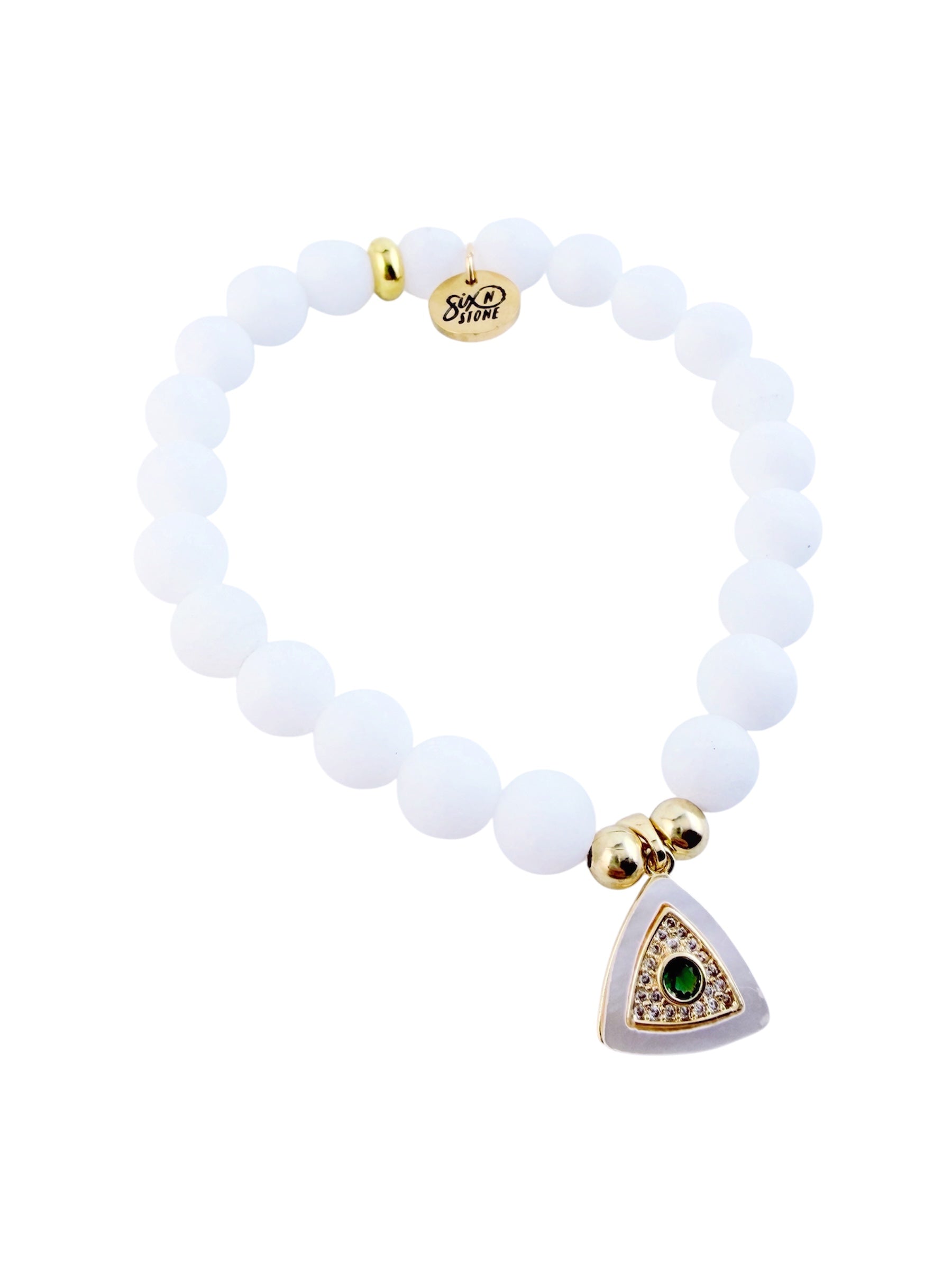White Jade Evil Eye Bracelet