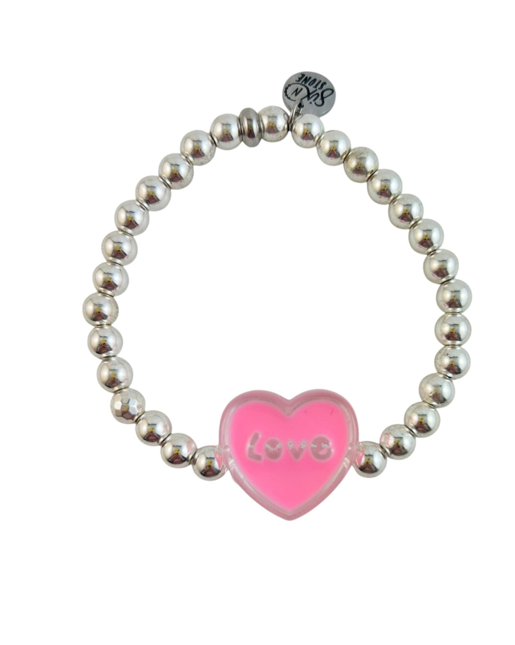 Bracelet à breloques en hématite - Argent