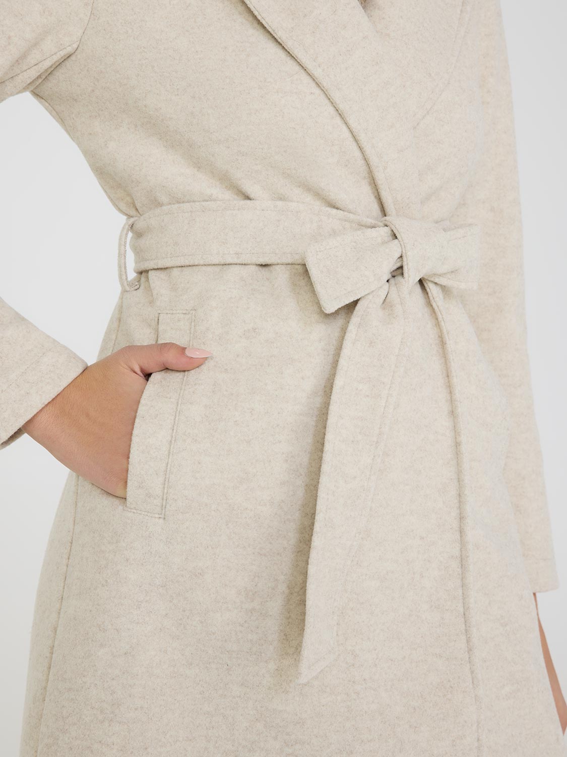 Manteau portefeuille à capuche