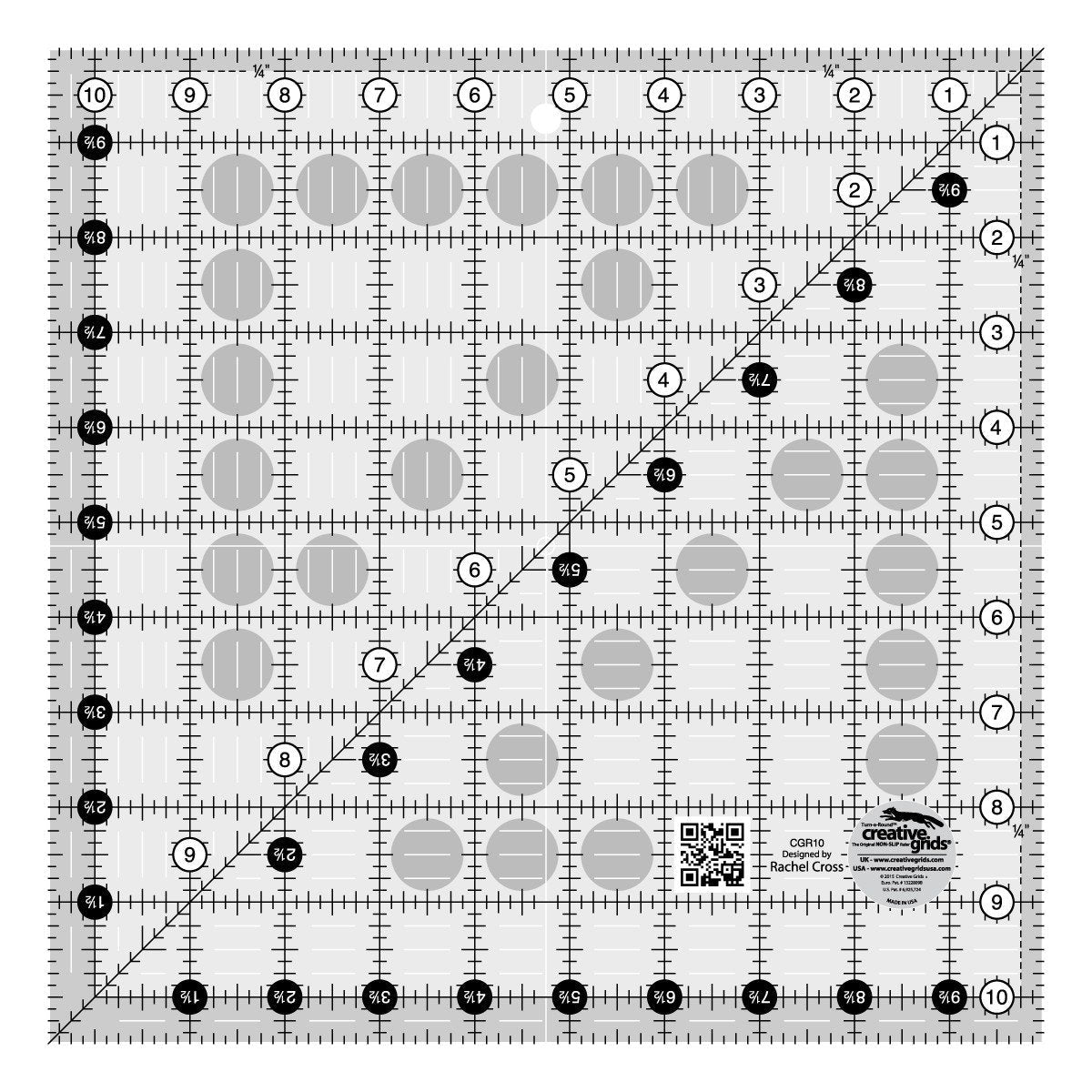 Règle de courtepointe Creative Grids 10-1/2