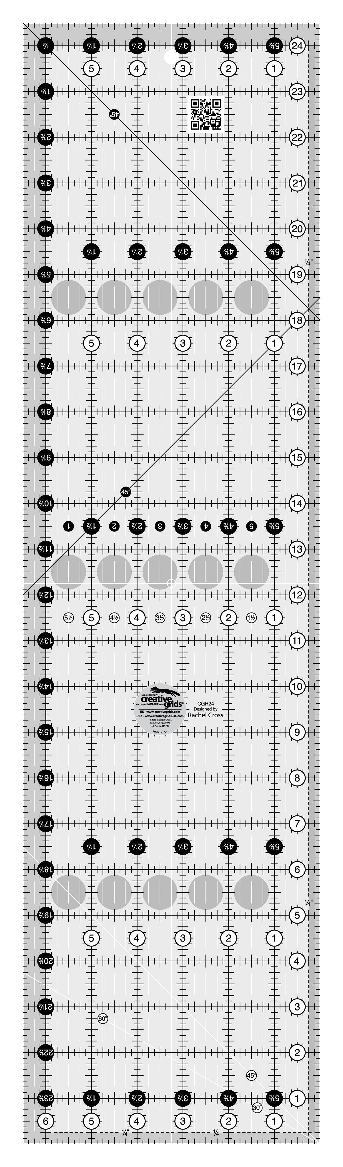 Règle de courtepointe Creative Grids 6-1/2 po x 24-1/2 po