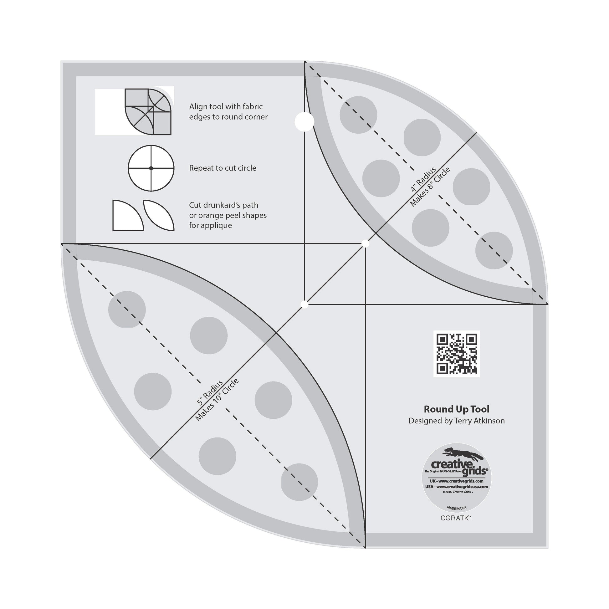 Outil d'arrondi et règle de quilting Creative Grids