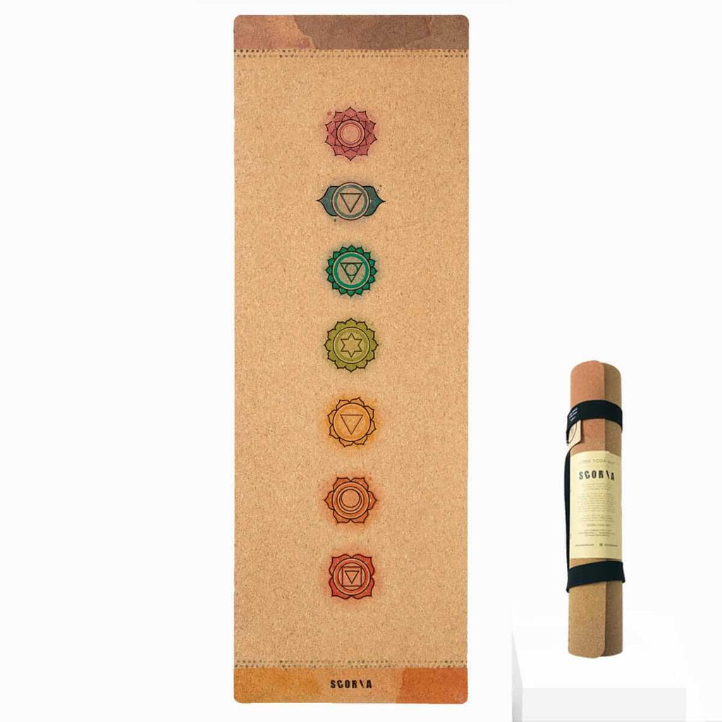 Chakras Alignment Cork Yoga Mat | 4.5MM