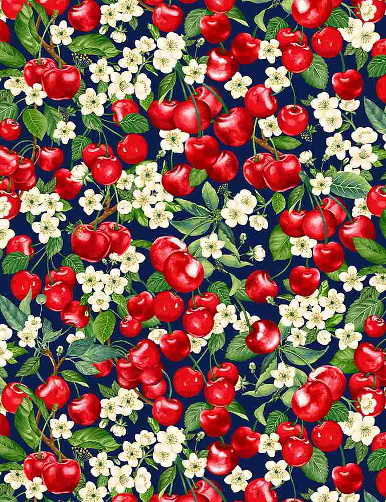 Trésors intemporels - Cerises - CHERRY-CD1544-NAVY
