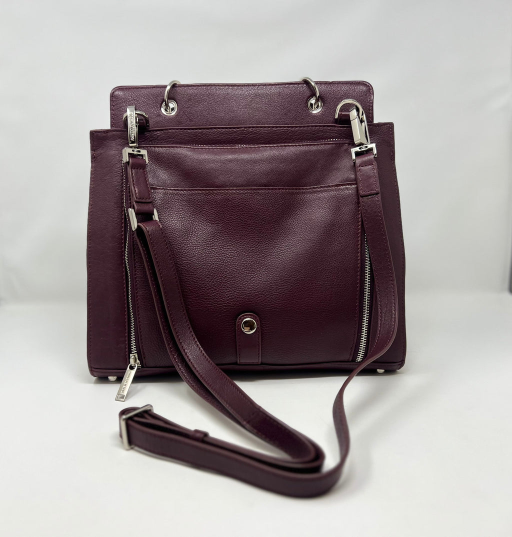Genuine Leather Handbag in Eggplant - Chloé