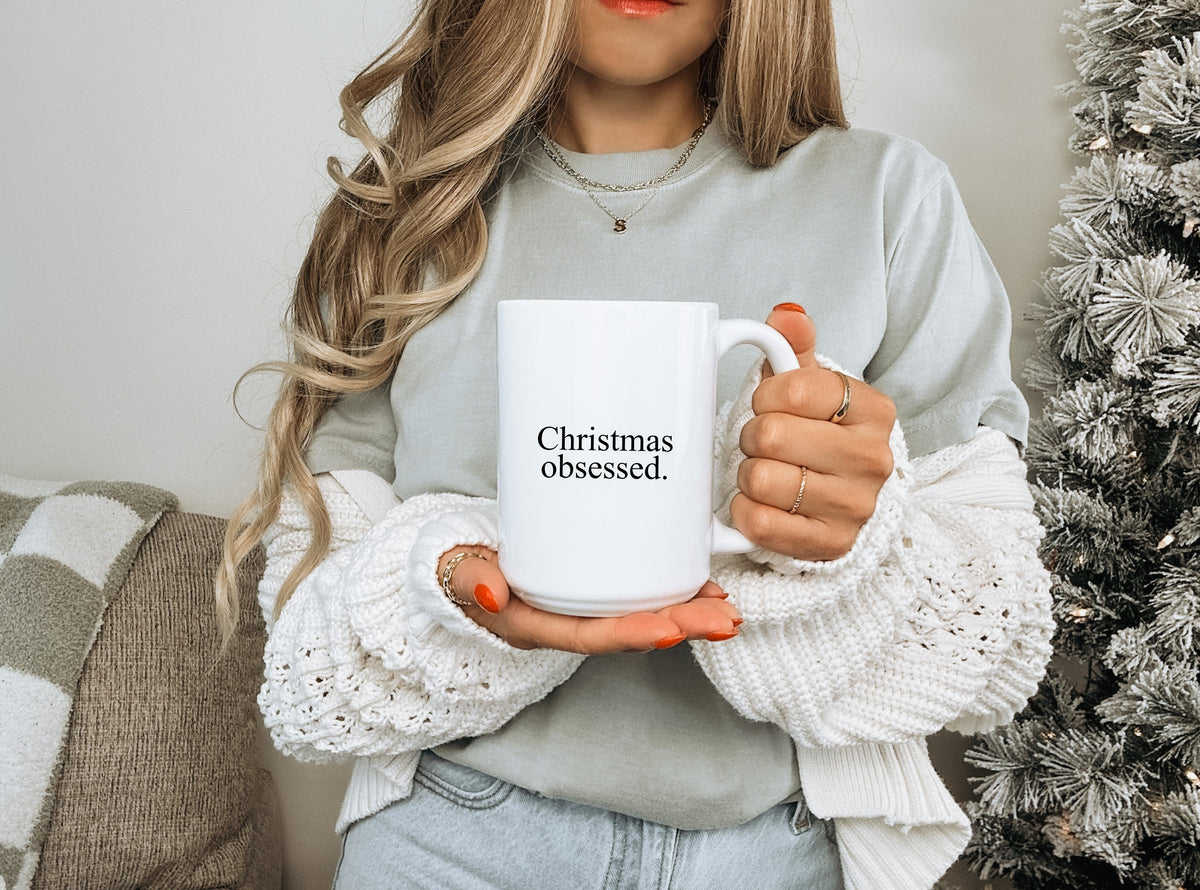 Obsédé de Noël | Tasse à café en céramique 15 oz