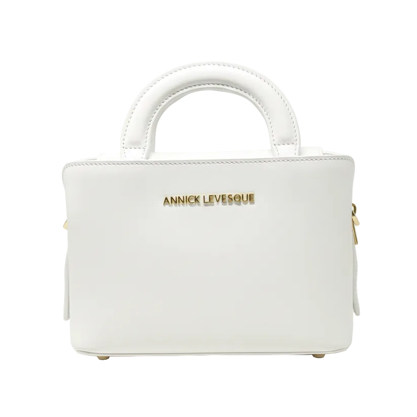 Small Two-in-One Handbag, White | Clarence