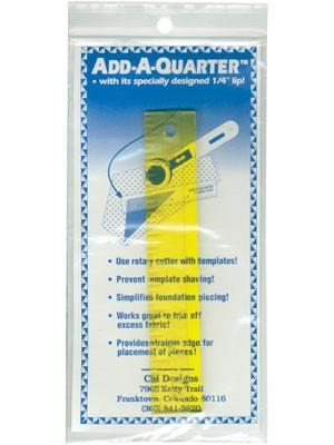 Ajouter une règle jaune d'un quart de 1/4"