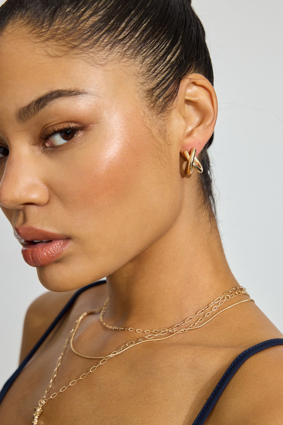 Lot de 3 boucles d'oreilles créoles doubles