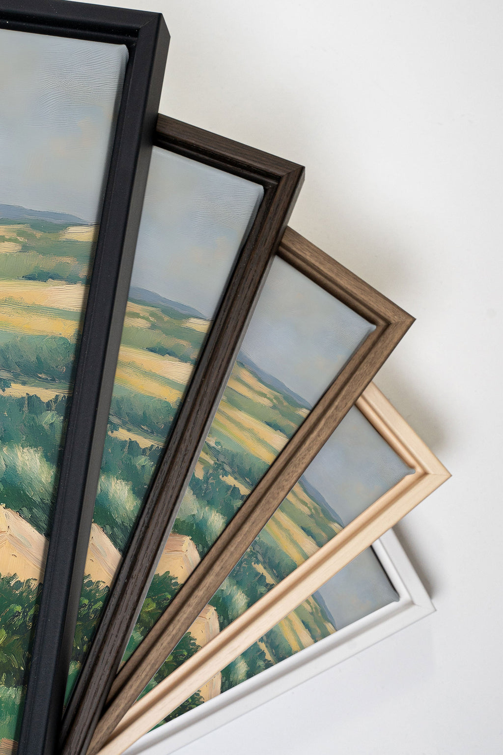VILLAGE IN BLOOM, Stretched Canvas Artwork