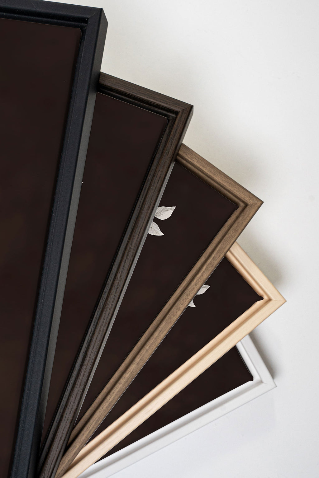BROWN FOLIAGE TRIO (3 Works on Stretched Canvas)