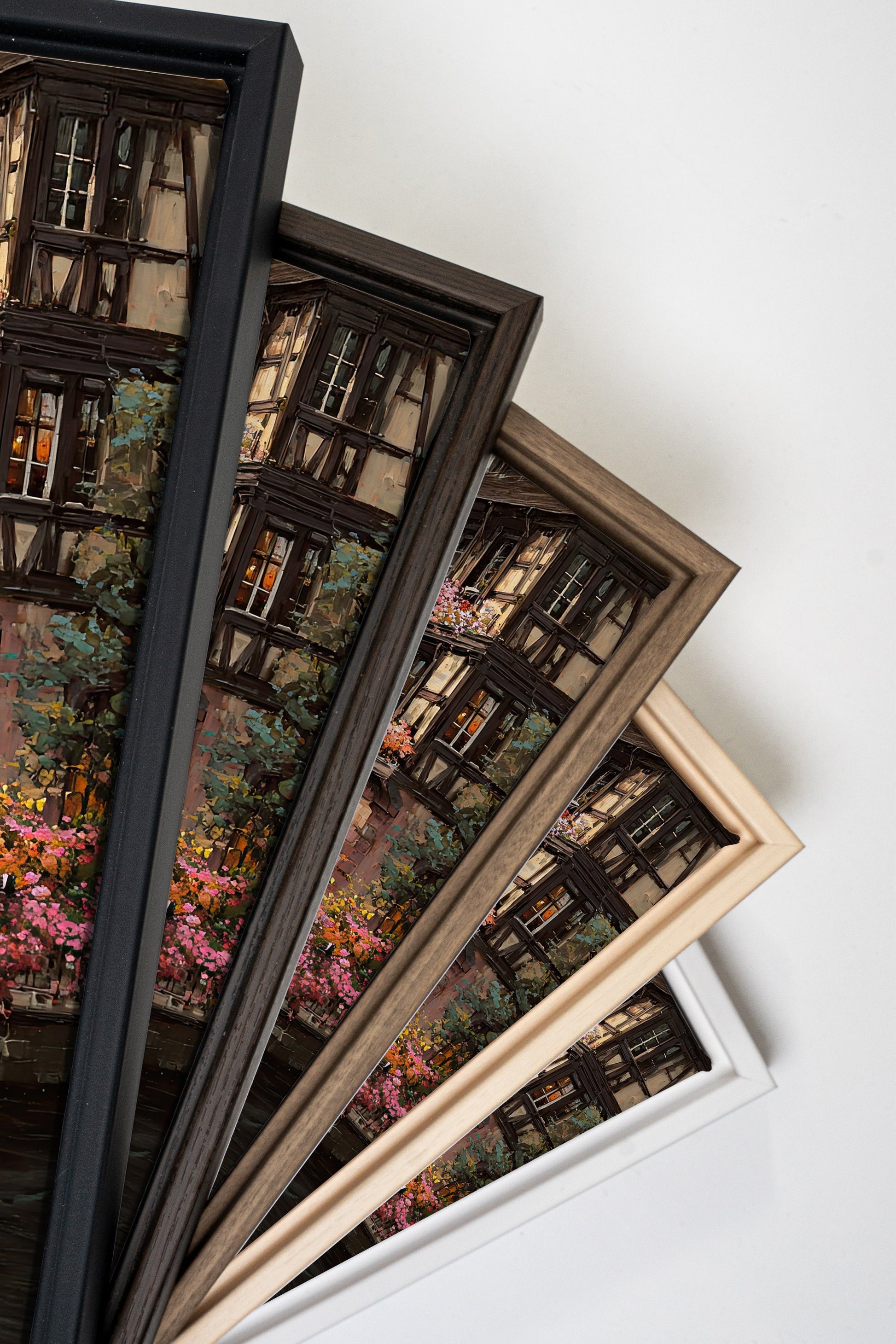 CANAL OF PETALS, Stretched Canvas Artwork