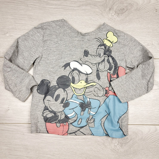 CHLV1 - Disney Junior grey Mickey Mouse and Friends t-shirt. Size 3T